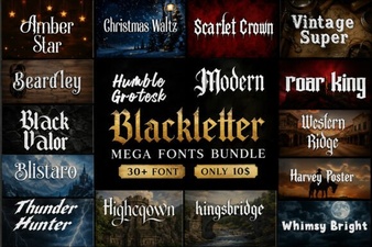 Modern Blackletter Font Bundle for Creative Design Projects