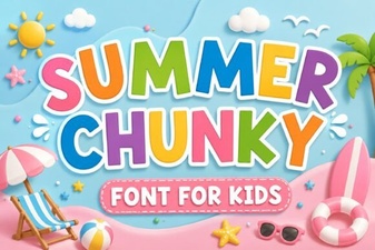 Creative Chunky Fonts for Your Summer Designs